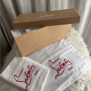 Christian Louboutin Brown Box with White Dust Bags